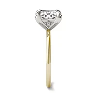 Charles & Colvard ct. tw. Lab Created Moissanite Cushion Solitaire Ring 14K White Gold
