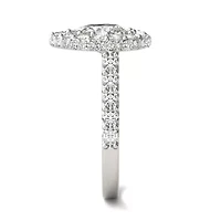 Charles & Colvard 3.14 ct. tw. Lab Created Moissanite Pear Cathedral Halo Ring