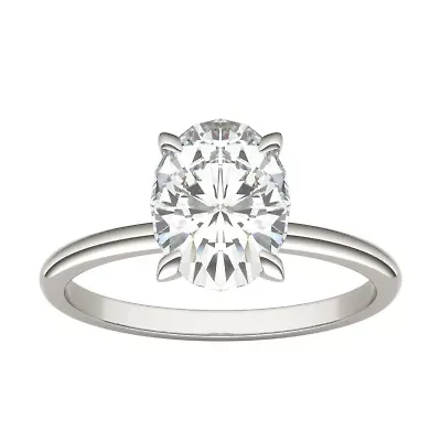 Charles & Colvard 2.1 ct. tw. Lab Created Moissanite Oval Solitaire Ring 14K White Gold