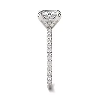 2.42 ct. tw. Lab Created Moissanite Cushion Engagement Ring 14K White Gold