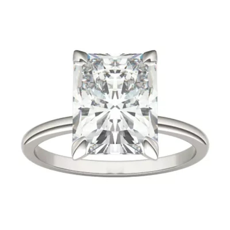 Charles & Colvard 3.9 ct. tw. Lab Created Moissanite Radiant Solitaire Ring 14K White Gold