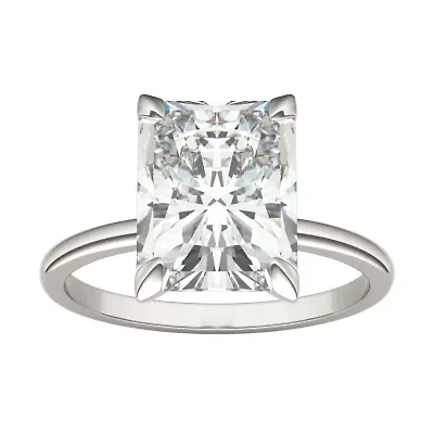 Charles & Colvard 3.9 ct. tw. Lab Created Moissanite Radiant Solitaire Ring 14K White Gold