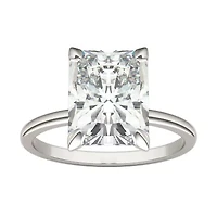 Charles & Colvard 3.9 ct. tw. Lab Created Moissanite Radiant Solitaire Ring 14K White Gold