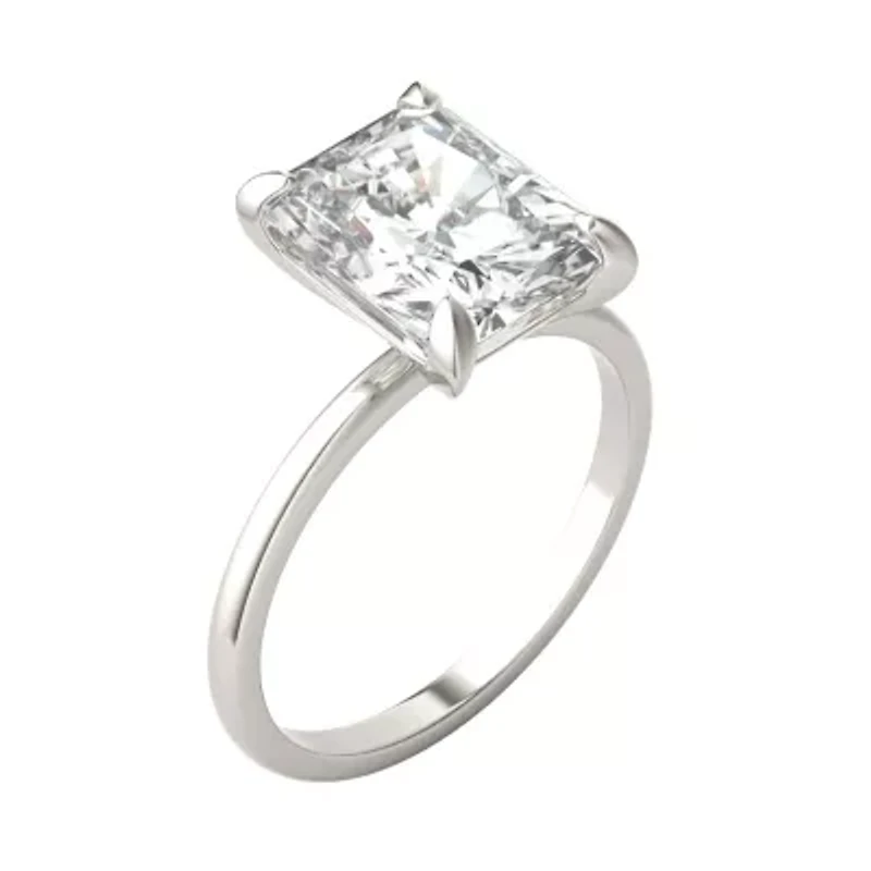 Charles & Colvard 3.9 ct. tw. Lab Created Moissanite Radiant Solitaire Ring 14K White Gold