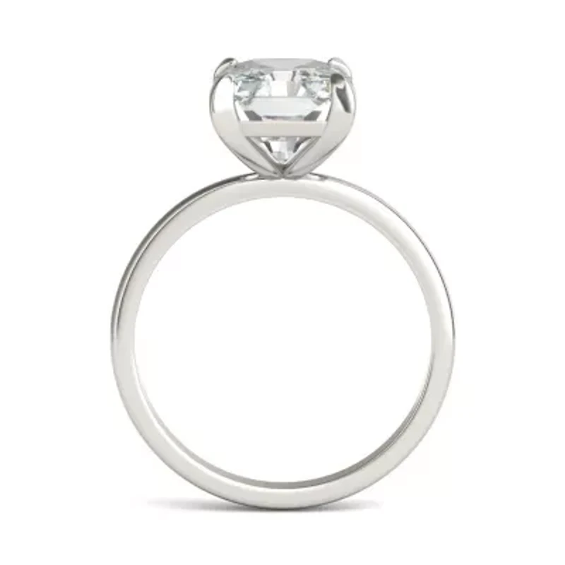 Charles & Colvard 3.9 ct. tw. Lab Created Moissanite Radiant Solitaire Ring 14K White Gold