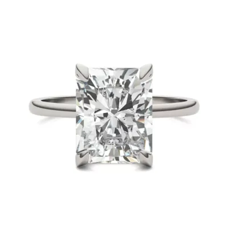 Charles & Colvard 3.9 ct. tw. Lab Created Moissanite Radiant Solitaire Ring 14K White Gold