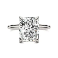 Charles & Colvard 3.9 ct. tw. Lab Created Moissanite Radiant Solitaire Ring 14K White Gold