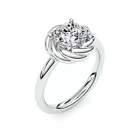1.50 ct. tw. Lab Created Moissanite Round Twist Head Ring Sterling Silver