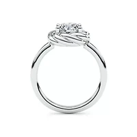 1.50 ct. tw. Lab Created Moissanite Round Twist Head Ring Sterling Silver