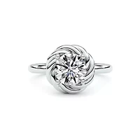 1.50 ct. tw. Lab Created Moissanite Round Twist Head Ring Sterling Silver