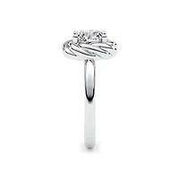 1.50 ct. tw. Lab Created Moissanite Round Twist Head Ring Sterling Silver