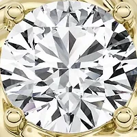 1.50 ct. tw. Lab Created Moissanite Round Twist Head Ring Sterling Silver 14K Vermeil