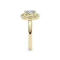 1.50 ct. tw. Lab Created Moissanite Round Twist Head Ring Sterling Silver 14K Vermeil