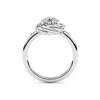 2.10 ct. tw. Lab Created Moissanite Pear Twist Solitaire Ring Sterling Silver