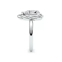 2.10 ct. tw. Lab Created Moissanite Pear Twist Solitaire Ring Sterling Silver