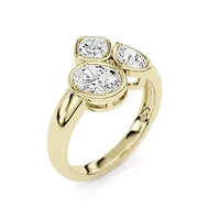 1.66 ct. tw. Lab Created Moissanite Cushion Geometric Statement Ring Sterling Silver 14K Vermeil