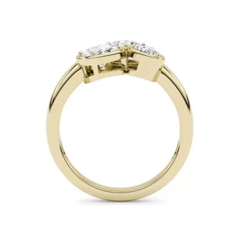 1.66 ct. tw. Lab Created Moissanite Cushion Geometric Statement Ring Sterling Silver 14K Vermeil