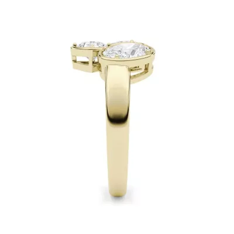 1.66 ct. tw. Lab Created Moissanite Cushion Geometric Statement Ring Sterling Silver 14K Vermeil