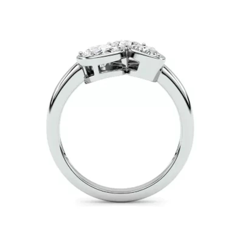 1.66 ct. tw. Lab Created Moissanite Cushion Geometric Statement Ring Sterling Silver