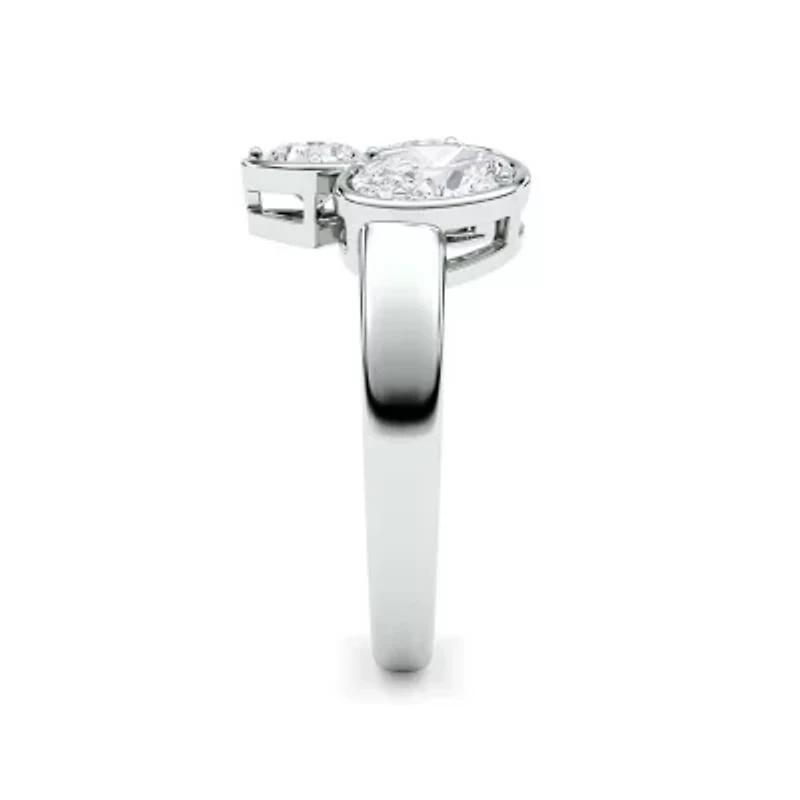 1.66 ct. tw. Lab Created Moissanite Cushion Geometric Statement Ring Sterling Silver