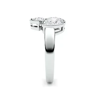 1.66 ct. tw. Lab Created Moissanite Cushion Geometric Statement Ring Sterling Silver