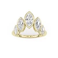 1.46 ct. tw. Lab Created Moissanite Marquise Cocktail Statement Ring Sterling Silver 14K Vermil