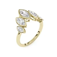 1.46 ct. tw. Lab Created Moissanite Marquise Cocktail Statement Ring Sterling Silver 14K Vermil