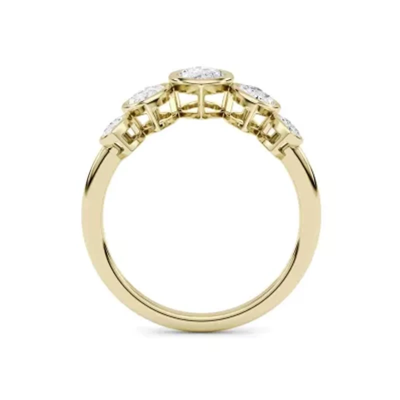 1.46 ct. tw. Lab Created Moissanite Marquise Cocktail Statement Ring Sterling Silver 14K Vermil
