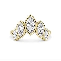 1.46 ct. tw. Lab Created Moissanite Marquise Cocktail Statement Ring Sterling Silver 14K Vermil