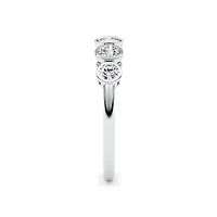0.75 ct. tw. Lab Created Moissanite Round Cocktail Band Sterling Silver