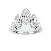 1.46 ct. tw. Lab Created Moissanite Marquise Cocktail Statement Ring Sterling Silver