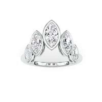 1.46 ct. tw. Lab Created Moissanite Marquise Cocktail Statement Ring Sterling Silver