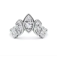 1.46 ct. tw. Lab Created Moissanite Marquise Cocktail Statement Ring Sterling Silver