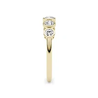 0.75 ct. tw. Lab Created Moissanite Round Cocktail Band Sterling Silver 14K Vermeil