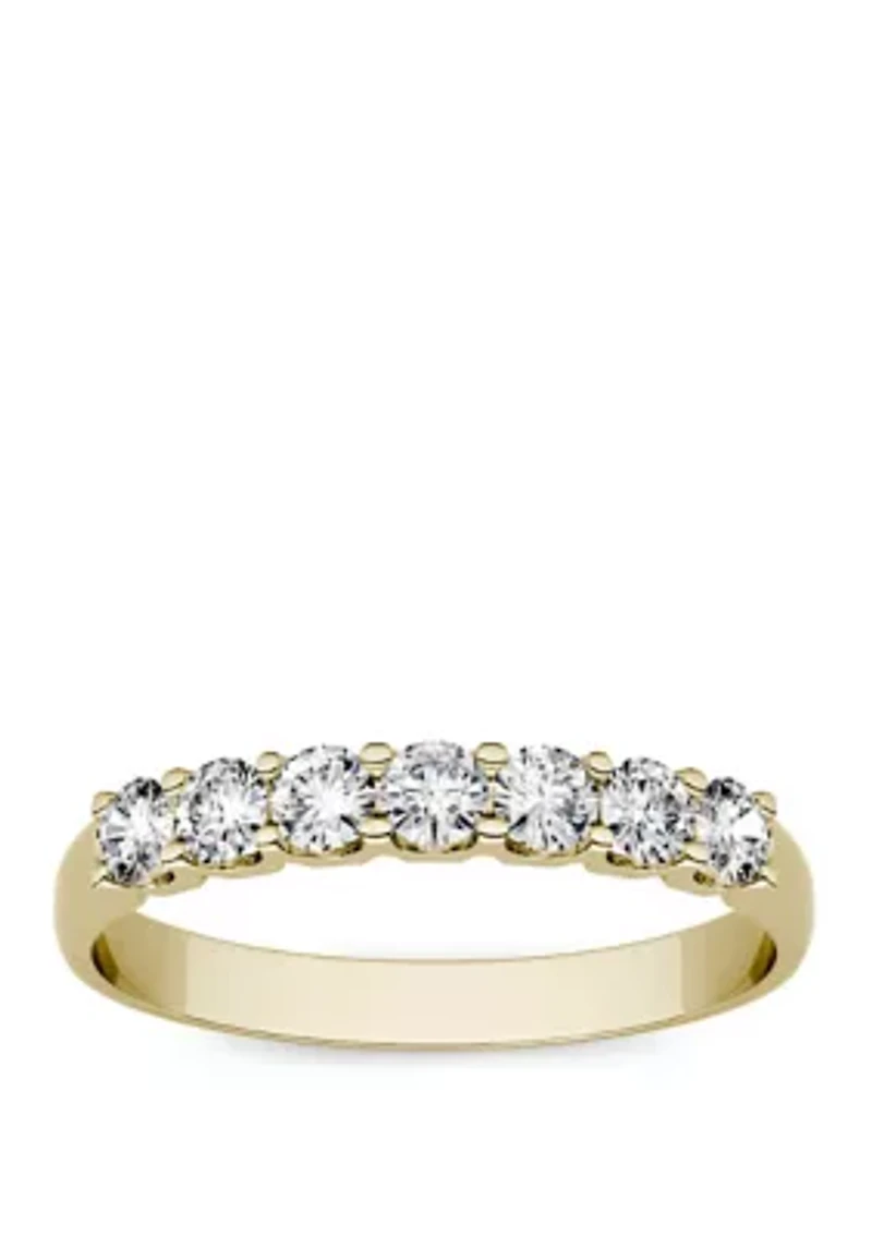 Moissanite Seven Stone Band