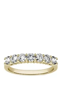 Moissanite Seven Stone Band