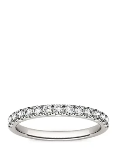 1/2 ct. t.w. Lab Created Moissanite Stackable Band 14K White Gold
