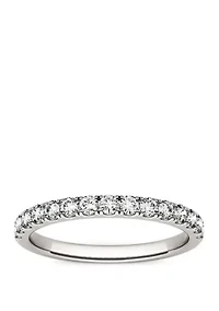 1/2 ct. t.w. Lab Created Moissanite Stackable Band 14K White Gold