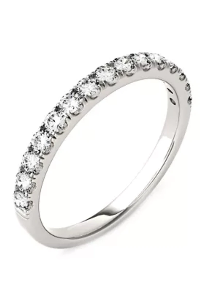 1/2 ct. t.w. Lab Created Moissanite Stackable Band 14K White Gold