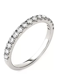 1/2 ct. t.w. Lab Created Moissanite Stackable Band 14K White Gold