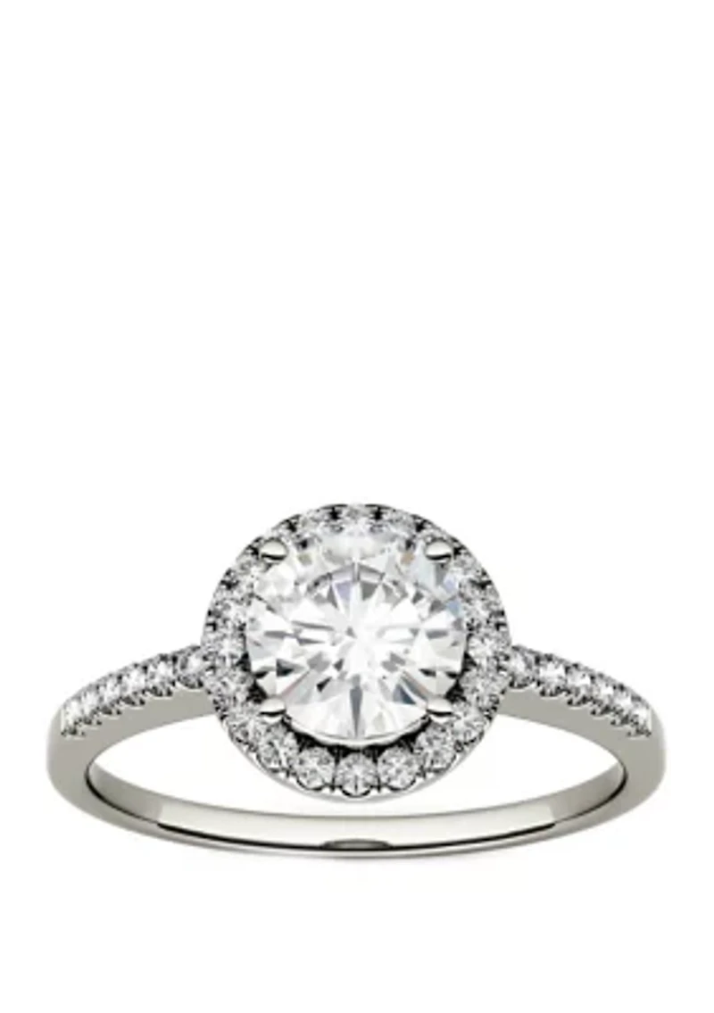 Moissanite Halo Ring
