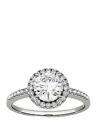 Moissanite Halo Ring