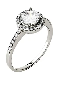 Moissanite Halo Ring