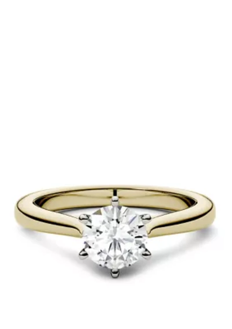 Lab Created Moissanite Solitaire Ring
