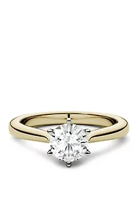 Lab Created Moissanite Solitaire Ring