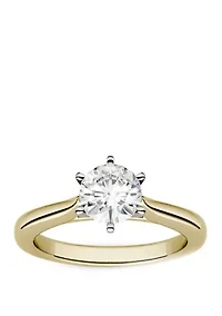 1.5 ct. t.w. Lab Created Moissanite Solitaire Ring 14K Yellow Gold
