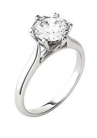 1.5 ct. t.w. Lab Created Moissanite Solitaire Ring 14K White Gold