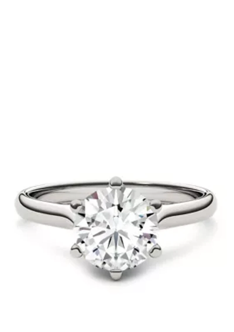 1.5 ct. t.w. Lab Created Moissanite Solitaire Ring 14K White Gold