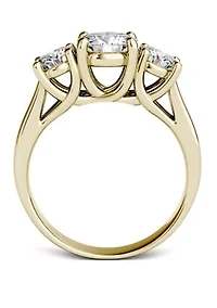 2 ct. t.w. Lab Created Moissanite Three Stone Ring 14K White Gold