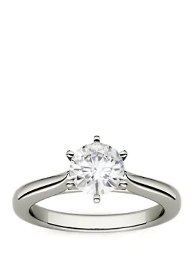 1/2 ct. t.w. Moissanite Engagement Ring 14K White Gold